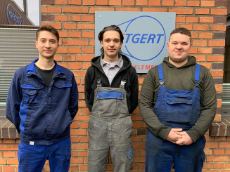 Alexej, Andreas and Justin are very happy about passing the journeyman's examination